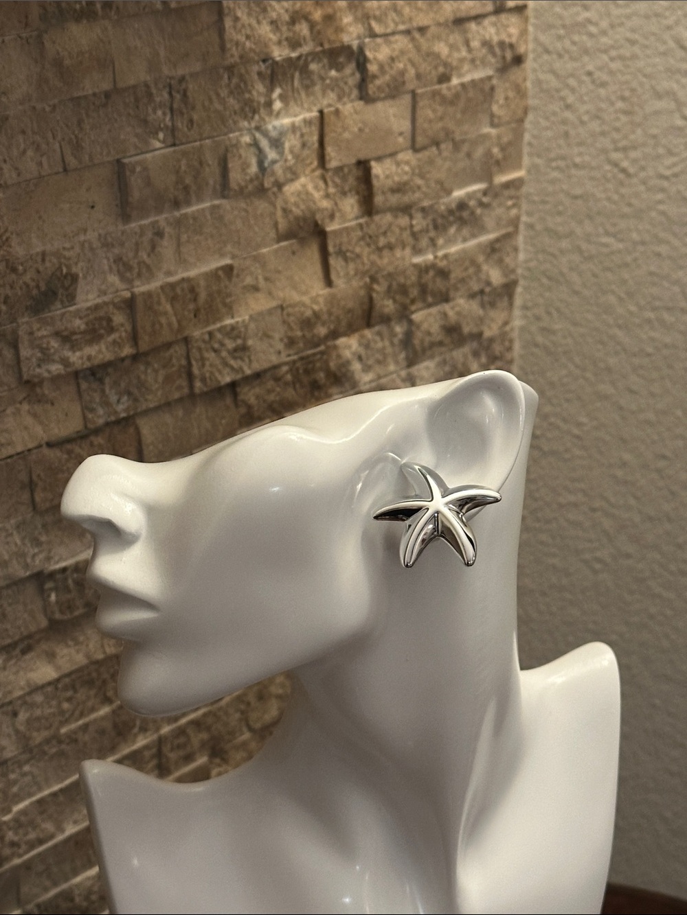 Silver Starfish Stud Earrings